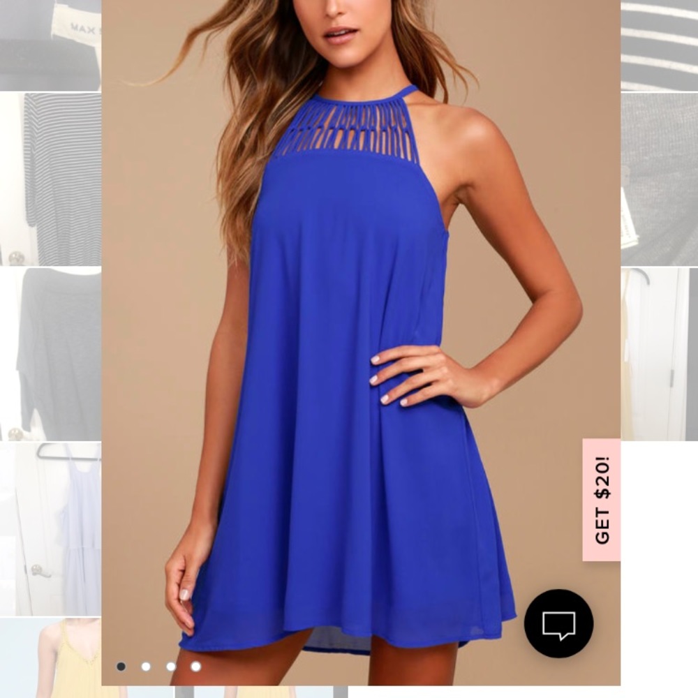 Lulus Royal Blue Swing Dress (new)